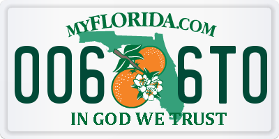 FL license plate 0066TO