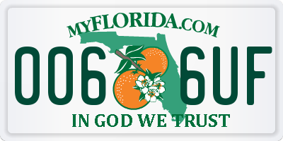 FL license plate 0066UF
