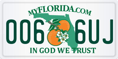FL license plate 0066UJ