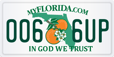 FL license plate 0066UP