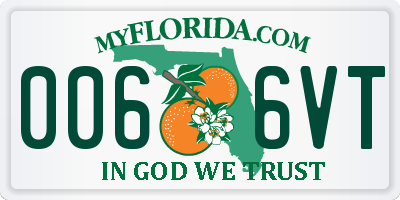 FL license plate 0066VT