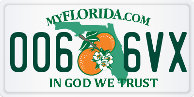 FL license plate 0066VX
