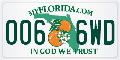 FL license plate 0066WD