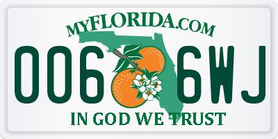 FL license plate 0066WJ