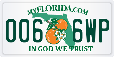 FL license plate 0066WP