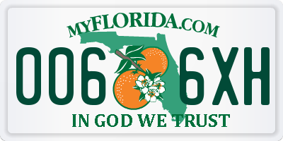 FL license plate 0066XH