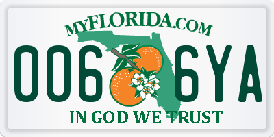FL license plate 0066YA