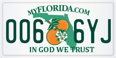FL license plate 0066YJ