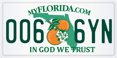 FL license plate 0066YN