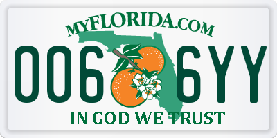 FL license plate 0066YY