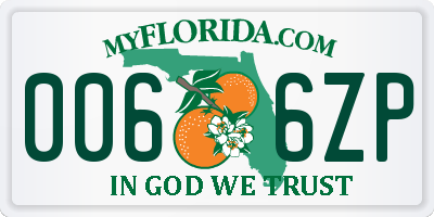 FL license plate 0066ZP