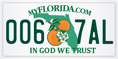 FL license plate 0067AL