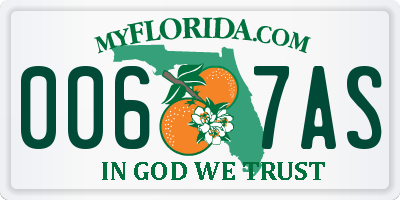 FL license plate 0067AS