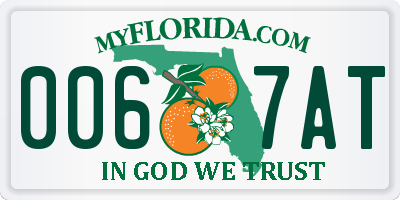 FL license plate 0067AT