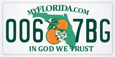 FL license plate 0067BG