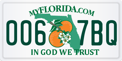 FL license plate 0067BQ