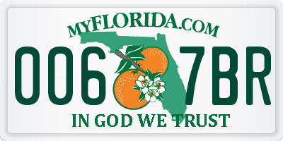 FL license plate 0067BR