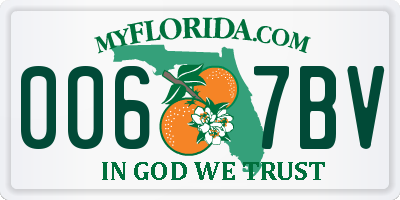 FL license plate 0067BV