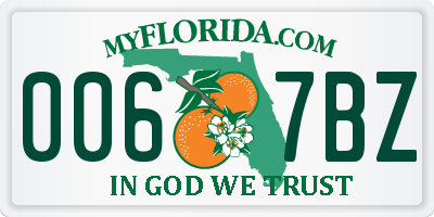 FL license plate 0067BZ
