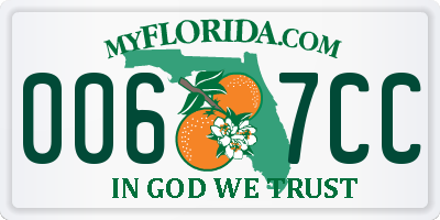 FL license plate 0067CC