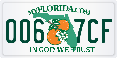 FL license plate 0067CF