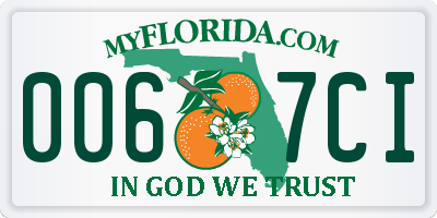 FL license plate 0067CI