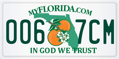 FL license plate 0067CM