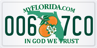 FL license plate 0067CO