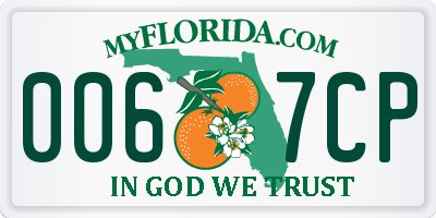 FL license plate 0067CP