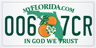 FL license plate 0067CR