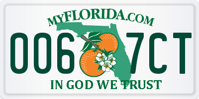 FL license plate 0067CT