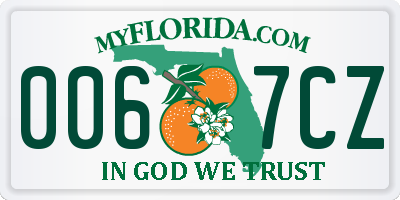 FL license plate 0067CZ
