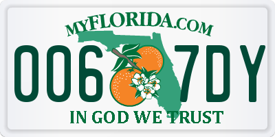 FL license plate 0067DY