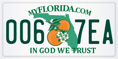 FL license plate 0067EA