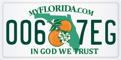 FL license plate 0067EG