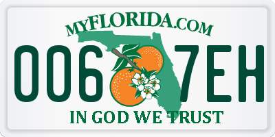 FL license plate 0067EH