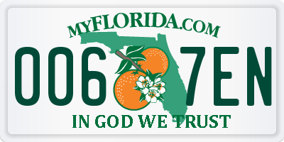 FL license plate 0067EN