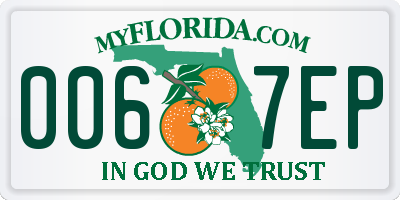 FL license plate 0067EP