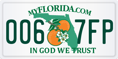 FL license plate 0067FP