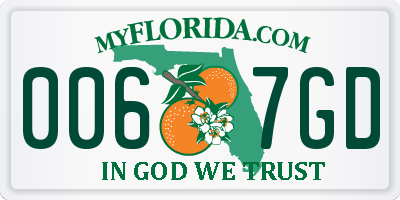 FL license plate 0067GD