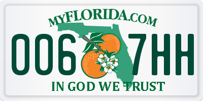 FL license plate 0067HH