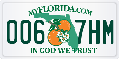 FL license plate 0067HM