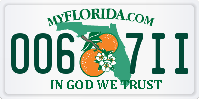 FL license plate 0067II