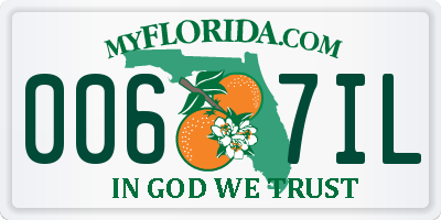 FL license plate 0067IL