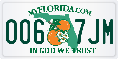 FL license plate 0067JM