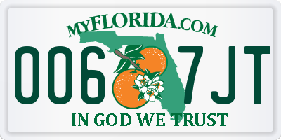 FL license plate 0067JT