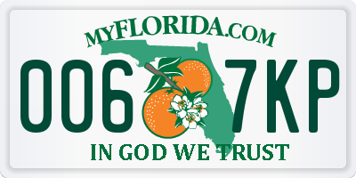 FL license plate 0067KP