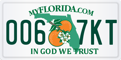 FL license plate 0067KT