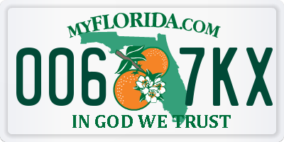 FL license plate 0067KX