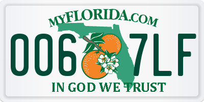FL license plate 0067LF